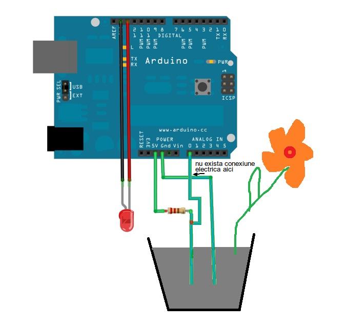 arduino project soil moisture sensor schematic