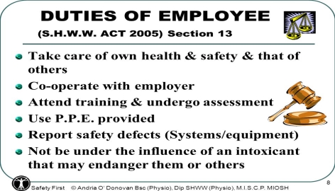 Image result for health and safety act 2005