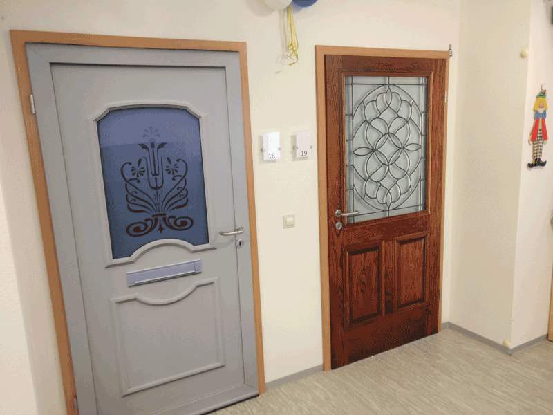 Doors with different decoration